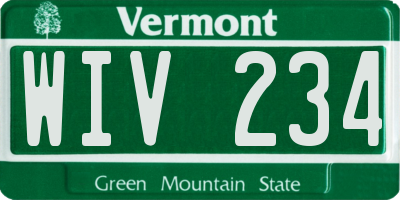 VT license plate WIV234