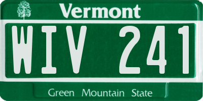 VT license plate WIV241