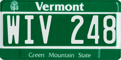VT license plate WIV248