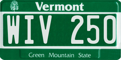 VT license plate WIV250