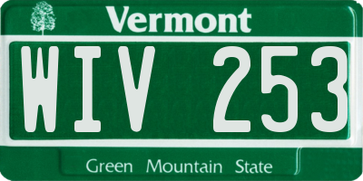 VT license plate WIV253