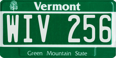 VT license plate WIV256