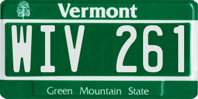 VT license plate WIV261