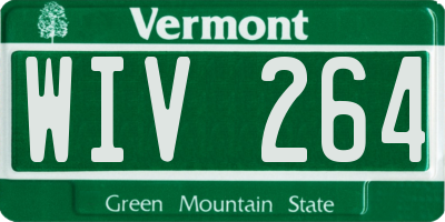 VT license plate WIV264