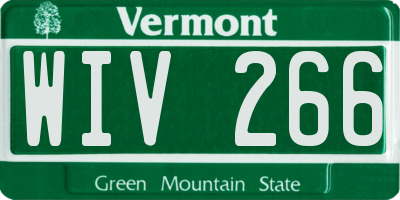 VT license plate WIV266