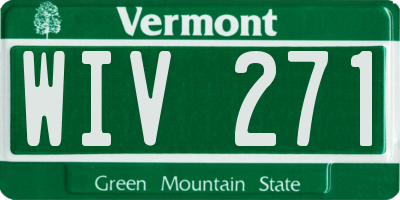 VT license plate WIV271