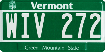 VT license plate WIV272