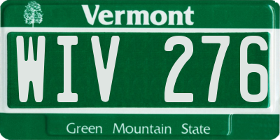 VT license plate WIV276