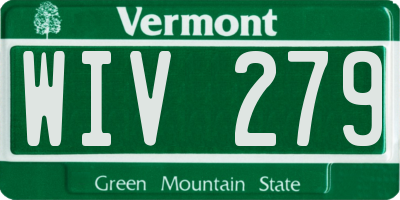 VT license plate WIV279