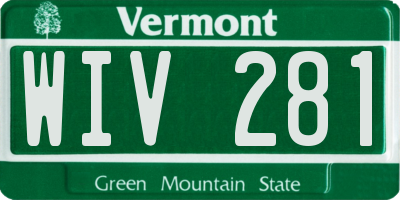 VT license plate WIV281