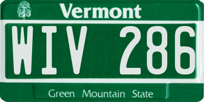 VT license plate WIV286