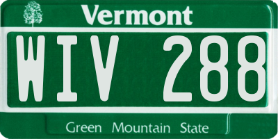VT license plate WIV288