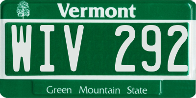 VT license plate WIV292