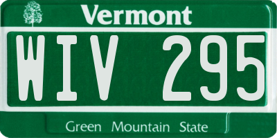 VT license plate WIV295