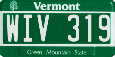 VT license plate WIV319