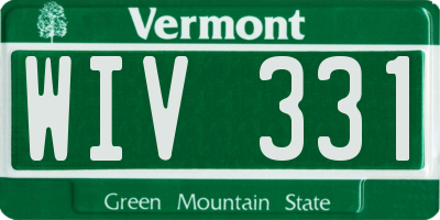 VT license plate WIV331