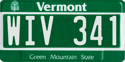 VT license plate WIV341