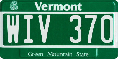 VT license plate WIV370