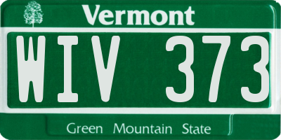 VT license plate WIV373