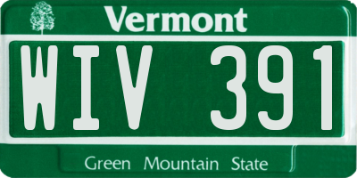 VT license plate WIV391