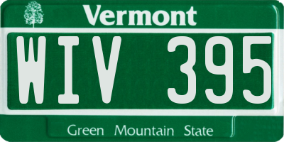 VT license plate WIV395