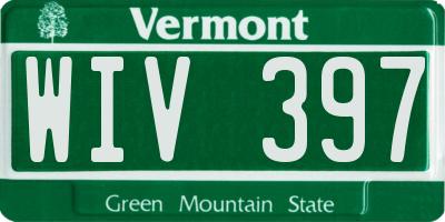 VT license plate WIV397