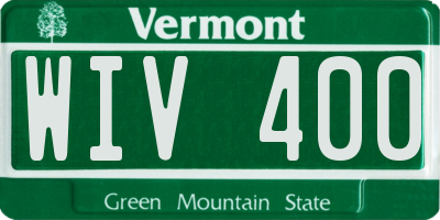 VT license plate WIV400