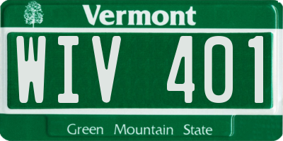 VT license plate WIV401