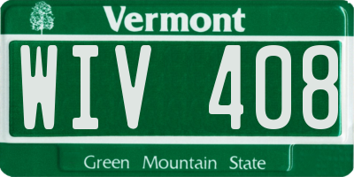 VT license plate WIV408