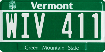 VT license plate WIV411