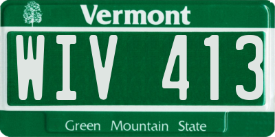 VT license plate WIV413