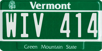 VT license plate WIV414