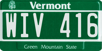 VT license plate WIV416