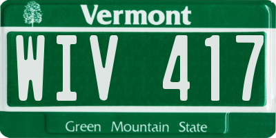 VT license plate WIV417