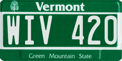 VT license plate WIV420