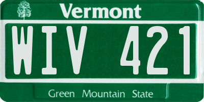VT license plate WIV421