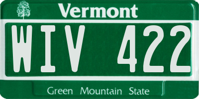 VT license plate WIV422