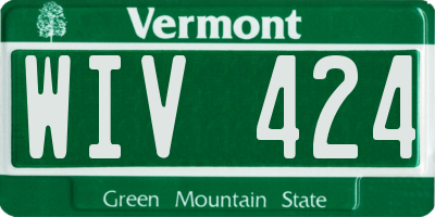 VT license plate WIV424