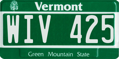 VT license plate WIV425