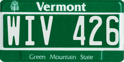 VT license plate WIV426