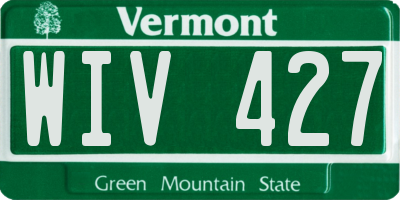 VT license plate WIV427