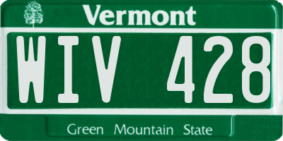 VT license plate WIV428