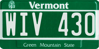 VT license plate WIV430