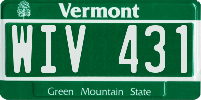 VT license plate WIV431