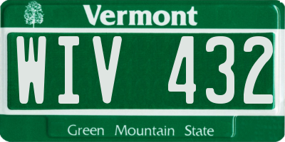 VT license plate WIV432