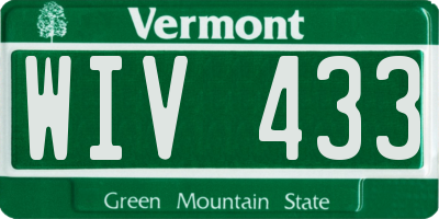 VT license plate WIV433