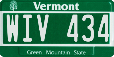 VT license plate WIV434