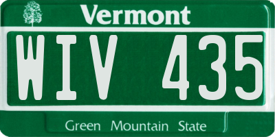 VT license plate WIV435