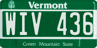 VT license plate WIV436