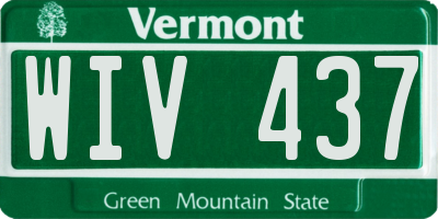 VT license plate WIV437